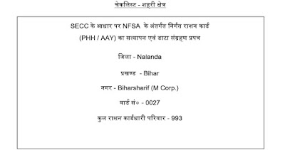 Bihar Sharif Ration Card Details Ward Wise- Download Updated PDF Ration Card 2020 (BPL List)