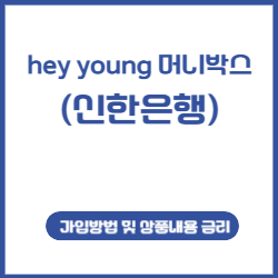 hey young 머니박스 가입방법 및 상품내용 금리(신한은행) 썸네일