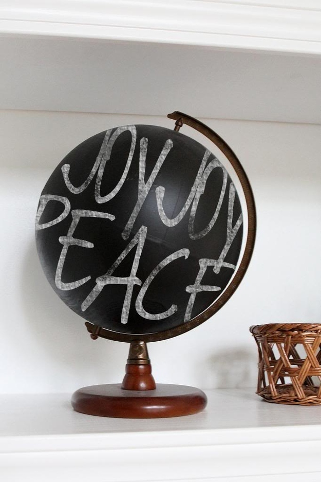 14. Chalkboard Globe - 19 DIY Projects For The Travel Obsessed
