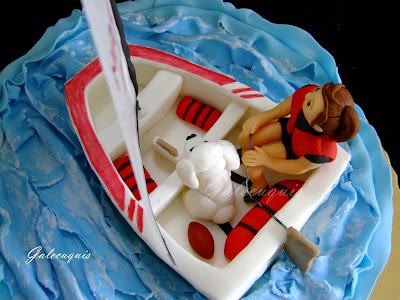 Figura fondant barco vela