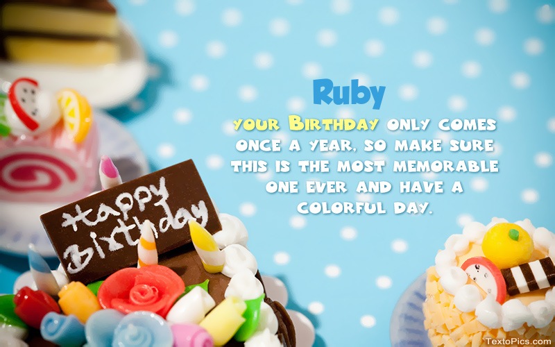 happy birthday ruby images