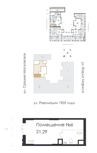 ЖК PROMETHEUS Помещение №  - 21,29 м2