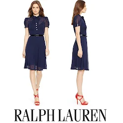 Crown Princess Victoria Style  - RALPH LAUREN Dress  RALPH LAUREN Pumps 