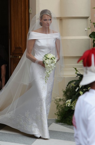 Prince albert of monaco wedding dress