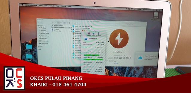 SOLVED : KEDAI REPAIR MACBOOK NIBONG TEBAL | MACBOOK AIR 13 A1369 BATTERY PROBLEM