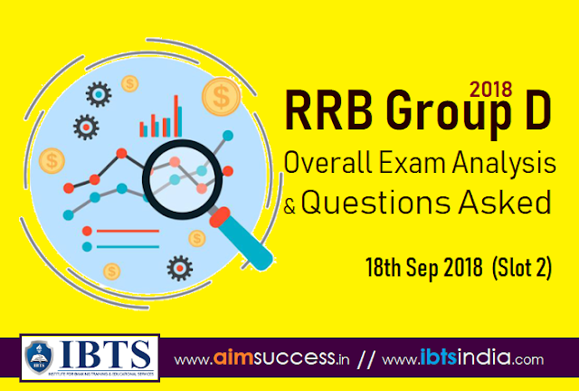 RRB Group D Exam Analysis 18th Sep 2018 & Questions Asked (Slot 2)