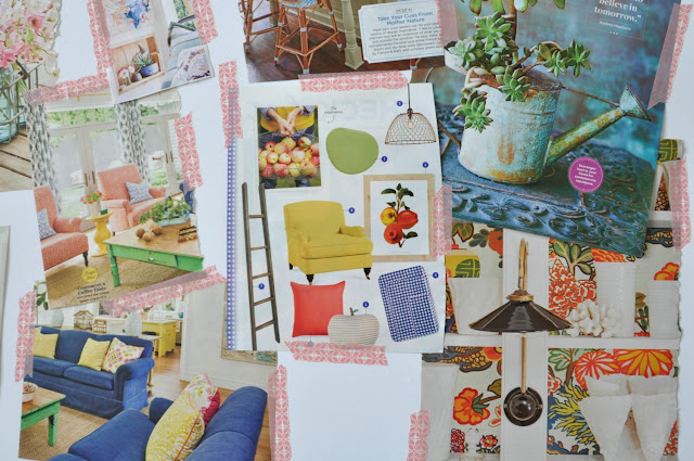 My design board includes lots of light and crisp colors against a white backdrop. - Life on Lemon Lane