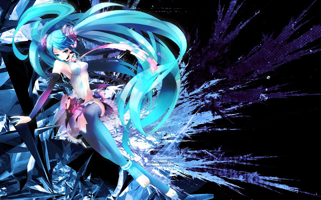 Sad & Aesthetic Hatsune Miku Vocaloid PC Desktop Wallpaper