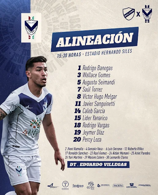 Alneaciones de Bolivar vs Gualberto Villarroel San Jose