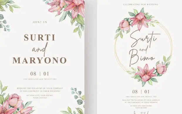 Desain Undangan Elegan Nuansa Putih