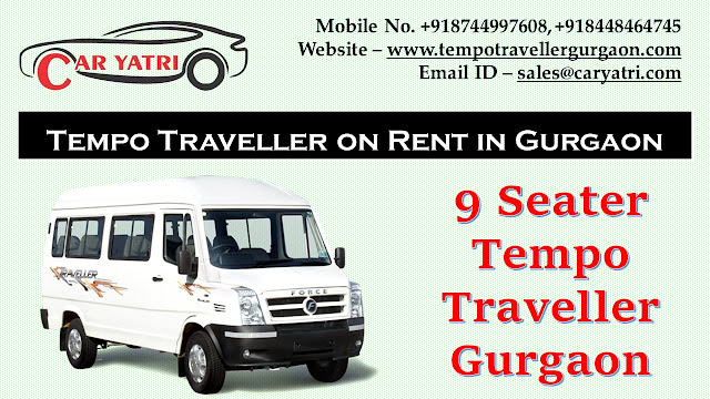 9 seater Tempo Traveller on Rent in Gurgaon