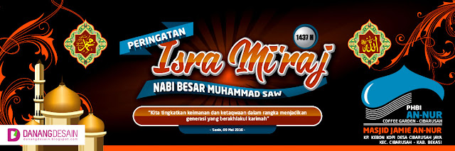 Contoh Desain Banner atau Spanduk Isra Mi'raj - Contoh 