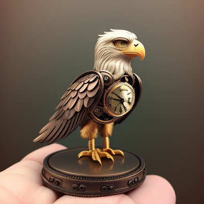Steampunk Eagle Statue Miniature 3D amazingwallpapersa blogspot com (17)