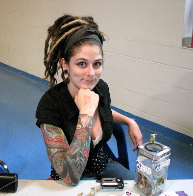These fabulous dreads and the stunning sleeve were at the True Love Tattoo 