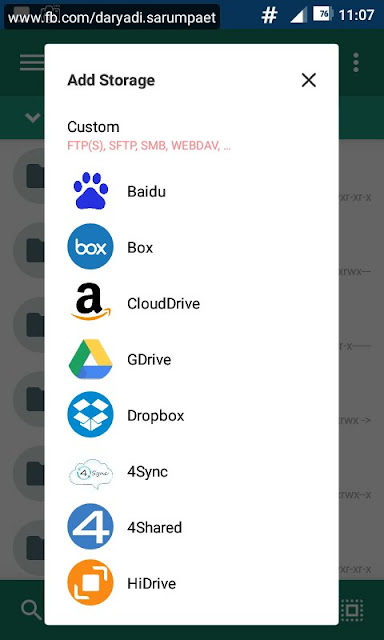 mixplorer file manager android application add cloud account