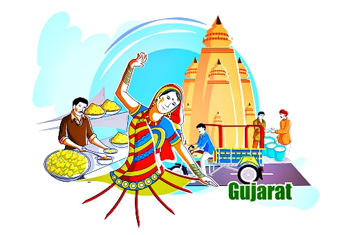 Music, Dance Forms, Cuisines, Fairs And Festivals Exploring the Rich Heritage,Art,Food,Diverse.Gujarat of Culture