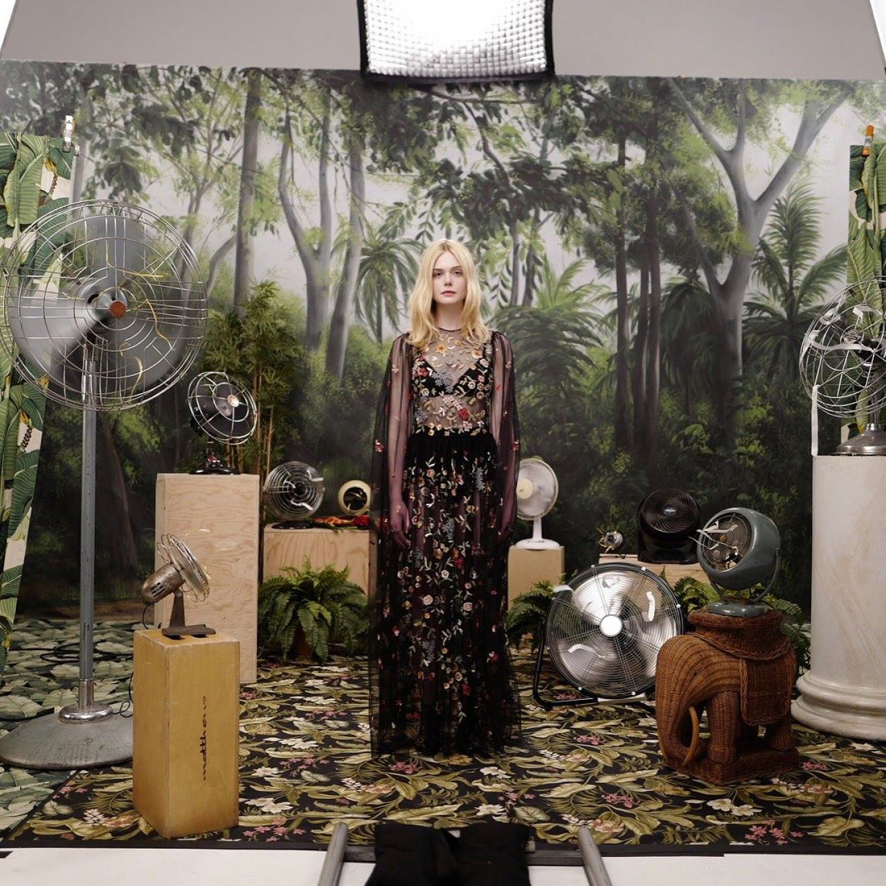 Elle Fanning fashion model photoshoot for Vogue Magazine June 2017 cover issue