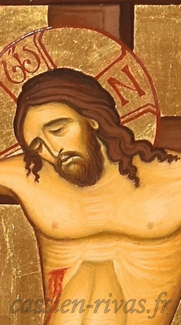 Détail visage de jésus christ icône  de la crucifixion