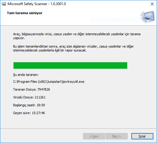 Windows 10 Bilgisayarlar için Ücretsiz Virüsten Koruma Aracı - Microsoft Safety Scanner