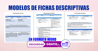 MODELOS DE FICHAS DESCRIPTIVAS