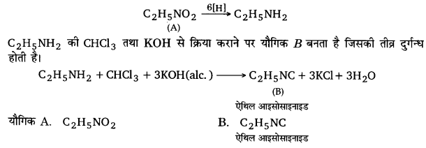 Solutions Class 12 रसायन विज्ञान-II Chapter-5 (ऐमीन)