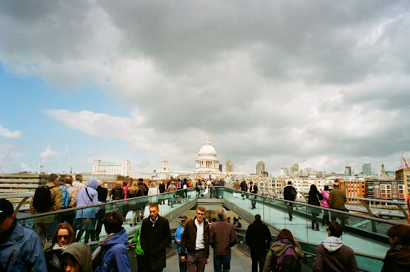 Millennium Bridge Thames River, London