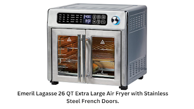 Extra Large Air Fryer with Stainless Steel French Doors.