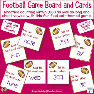 Explore this image for a link to this fun set of 4 football-themed games!