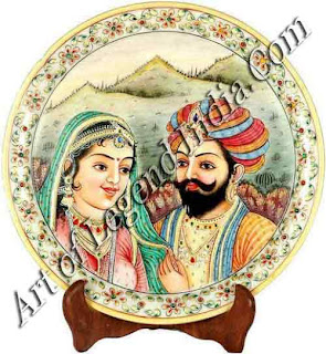 Rajput king with his wife