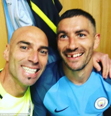 Man City defender Kolarov loses front tooth during epic derby battle today (photos) 