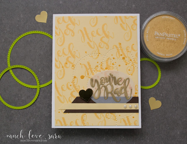 This fun & sunny yellow handmade (DIY) card, is perfectly appropriate for telling that special someone how awesome you think they are.  Created using Fun Stampers Journey Good Stuff Stamp Set | muchlovesara.com