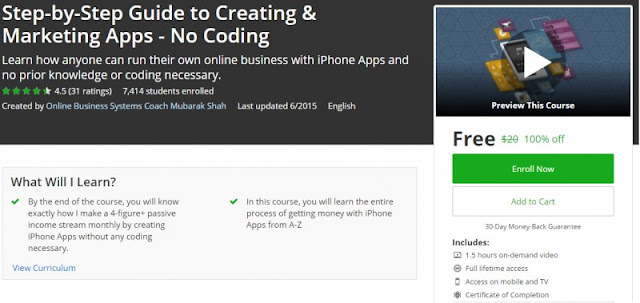 [100% Off] Step-by-Step Guide to Creating & Marketing Apps - No Coding| Worth 20$