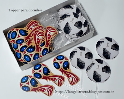 Topper para docinhos - Copa Natal