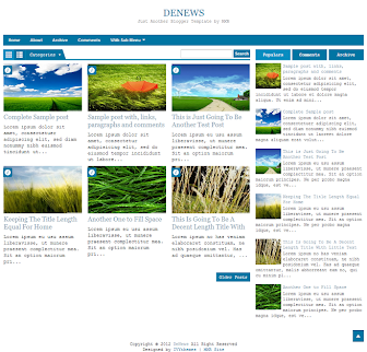 DeNews Blogger Template