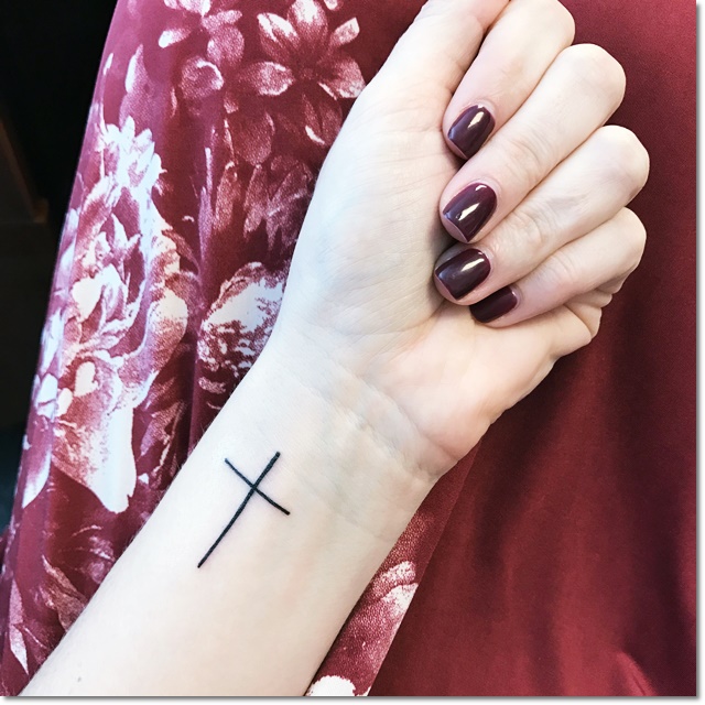 cross tattoo ideas, cross tattoo on wrist
