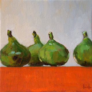 Figs on Orange by Liza Hirst