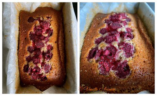 LE CAKE FRAMBOISE ET  NOISETTES de MAËLIG GEORGELIN