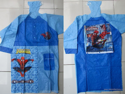 jas hujan anak karakter spiderman dengan ukuran jumbo atau big size