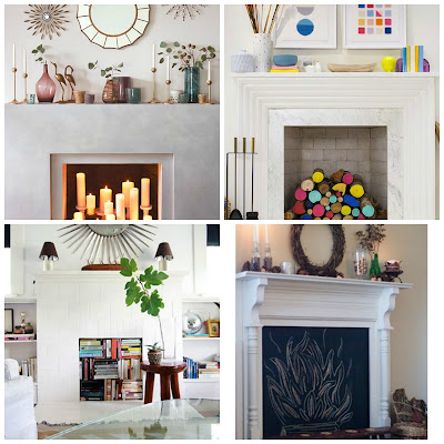 summer decoration for fireplaces