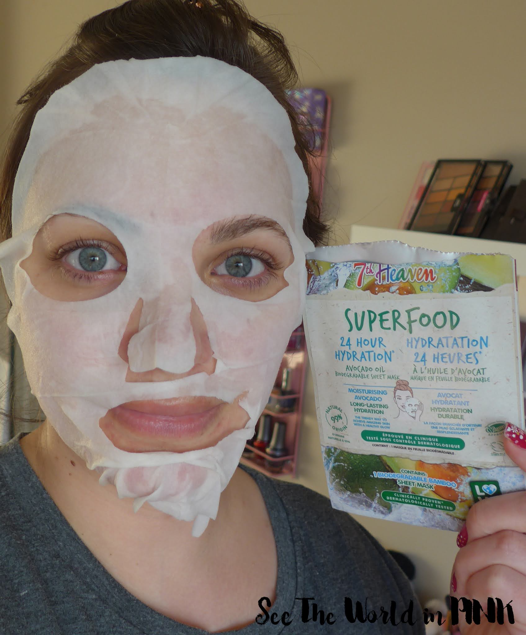 7th Heaven Superfood Avocado, Rice Protein, and Turmeric Bamboo Biodegradable Sheet Masks