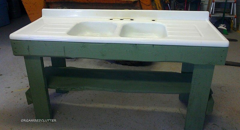 outdoor flower pot ideas pinterest Potting Bench with Sink | 800 x 435