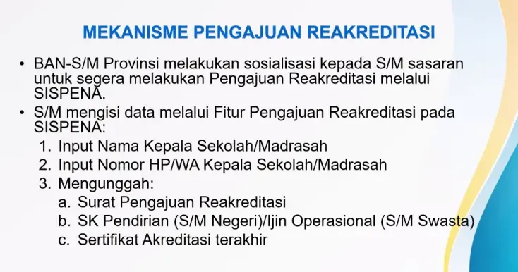 Mekanisme Tata Cara Pengajuan Reakreditasi Sekolah Madrasah Tahun 2022