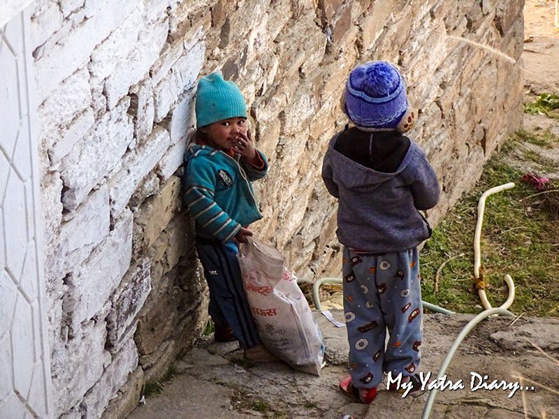 Small kids playing at Dhanachuli Uttarakhand