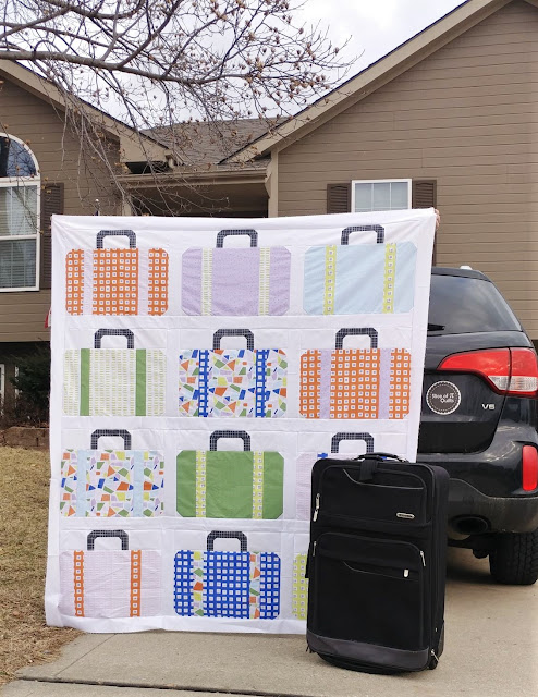 Suitcases quilt pattern