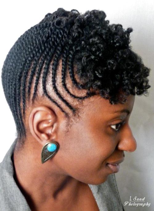 Natural Hairstyles Cornrows Updo