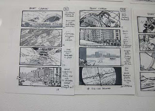 Storyboard of Boat Chase Scene.