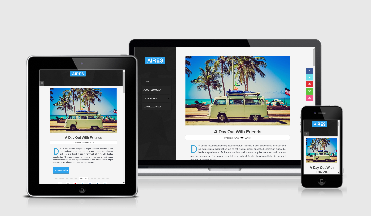 Aires Blog Responsive Blogger Template