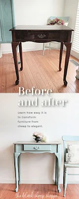 Before and after. Learn how easy it is to transform furniture from cheap to elegant.