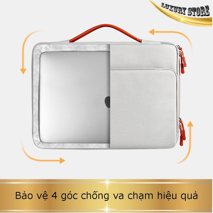 [ phukienluxurystore ] Túi chống sốc Laptop, Macbook thời trang, kháng nước, 2 ngăn đa dụng đặc biệt bảo vệ Laptop hiệu quả