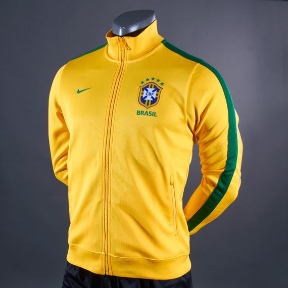 Jaket Grade Ori Nike Brazil Kuning Authentic 2013/2014